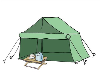 キャンプのテント 素材と手入れの方法と保管場所